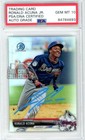 Ronald Acuna Jr 2017 Bowman Chrome Refractor Auto #BDC39 PSA/DNA 10 (Light Blue)
