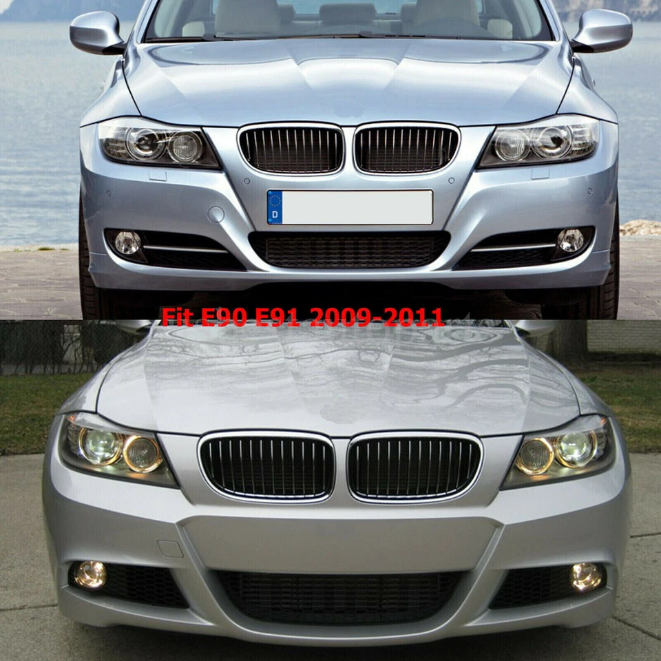 For BMW 2005-2011 E90 E91 3-Series Sedan M3 M-tech Style Side Skirts Pair PP Foto 3 de 4