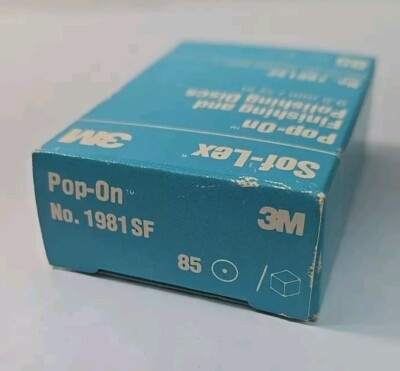 3M 1981SF Sof-Lex Contouring & Polishing Pop-On Discs 3/8'' Superfine (Box of 85)