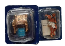 LOT 2 ANTIQUE EGYPT FIGURES - THE PHARAOH + THRONE - DEL PRADO #AEG017/20