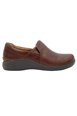 Clarks Unstructured Leather Slip On Shoes Un Loop 2 Step Dark Tan
