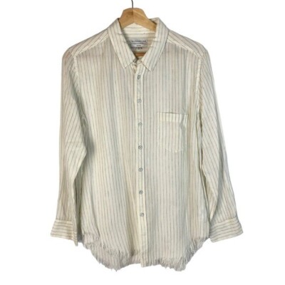 DL1961 X The Blue Shirt Shop Nassau & Manhattan White Linen Pin