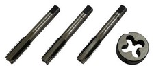 Regelgewinde 3x Gewindebohrer 1x Schneideisen 4-er Set M16x2 Werkzeugstahl WS