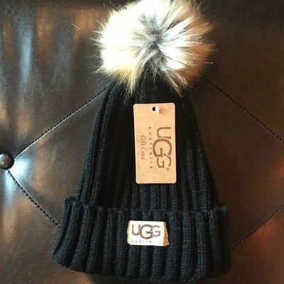 UGG Black Winter Beanie Hat NWT