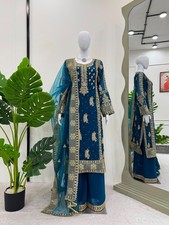 Indian Designer Pakistani Wedding salwar kameez Women Party Wear Dupatta Ethnic