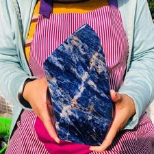 8.05LB Natural Sodalite Blue Stone Rocks Chunks Crystal Mineral Specimens