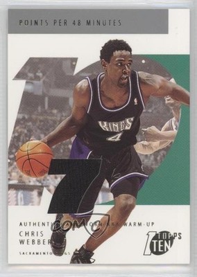 2002-03 Topps Ten Jersey 1238/1500 Chris Webber #17 HOF 9w4
