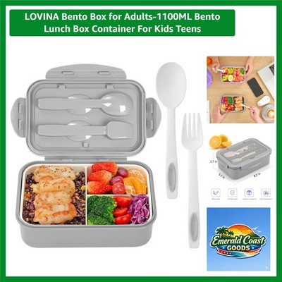 Bento Box for Adults-1100ML Bento Lunch Box Container For Kids Teens