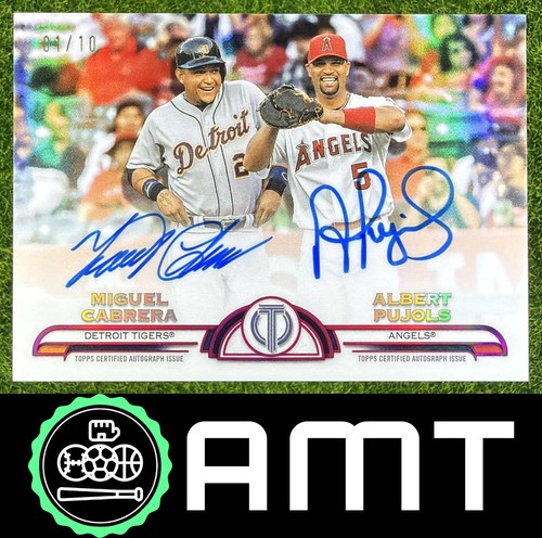 Pujols Miguel Cabrera 2026 Topps Tribute 1/10 True to the Game Dual Auto Pink