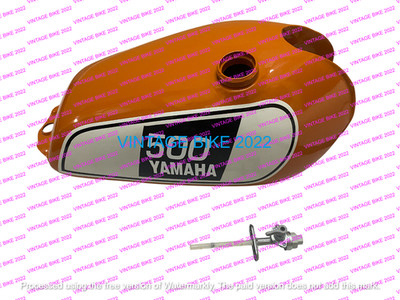 Yamaha XT TT 500 orange lackierter Stahl Benzintank 1U6, BJ 1980 + Hahn / PAS...