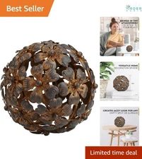 Metal Decorative Sphere 4 Inch for Shelves or Centerpieces Home Decor