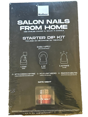 Nailboo Dip Powder Starter Kit Date Night Salon Nails From Home No UV Light