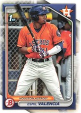 2024 Bowman Esmil Valencia 1st Bowman Houston Astros BP-75