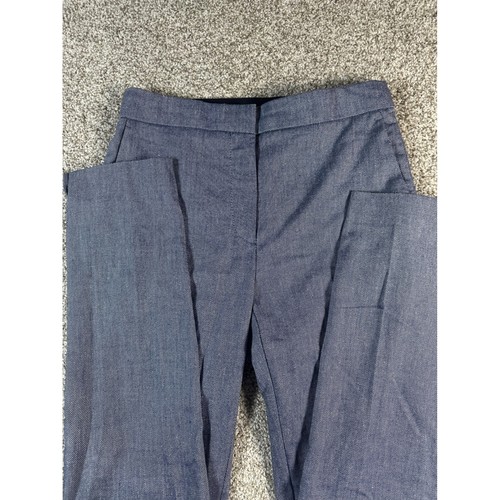 Zara Join Life Blue Denim Look High Waisted Slim Trousers Pants Small 26