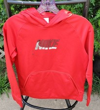 Nike Therma-Fit Red Pullover Hoodie Boys Size L