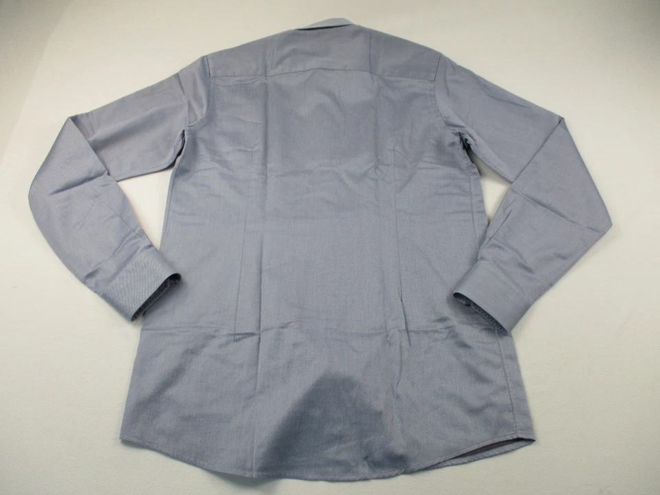 Camisa de vestir Eton para hombre 16 41 gris ajuste contemporáneo manga extra larga Foto 3 de 4