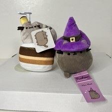 Pusheen 6" Witch Box Exclusive & Affogato 7" Plush New w/ Tag Gund 2024 Lot x 2