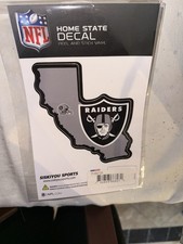 Oakland  Raiders Home State Vinyl Auto Decal NFL Football California 5x6 New!
