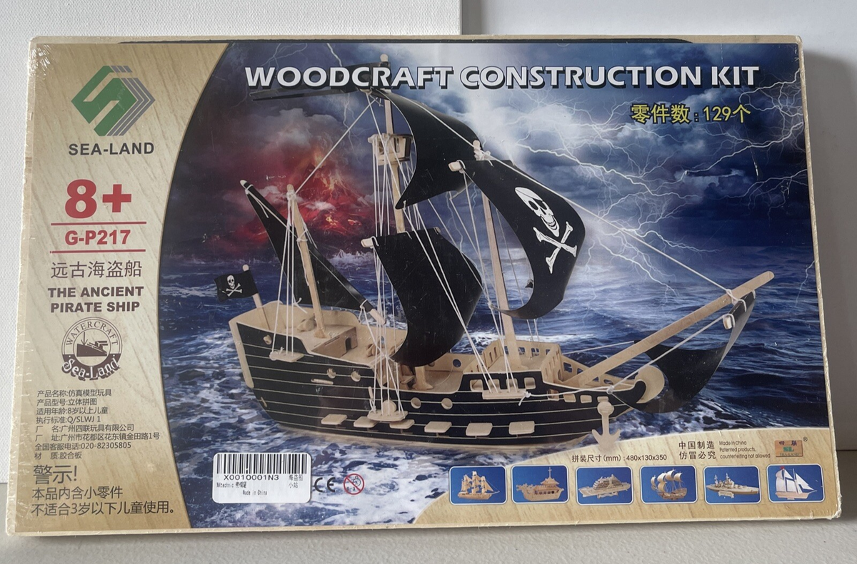 WoodCraft Construction Kit /Model - Sea-land The Ancient Pirate
