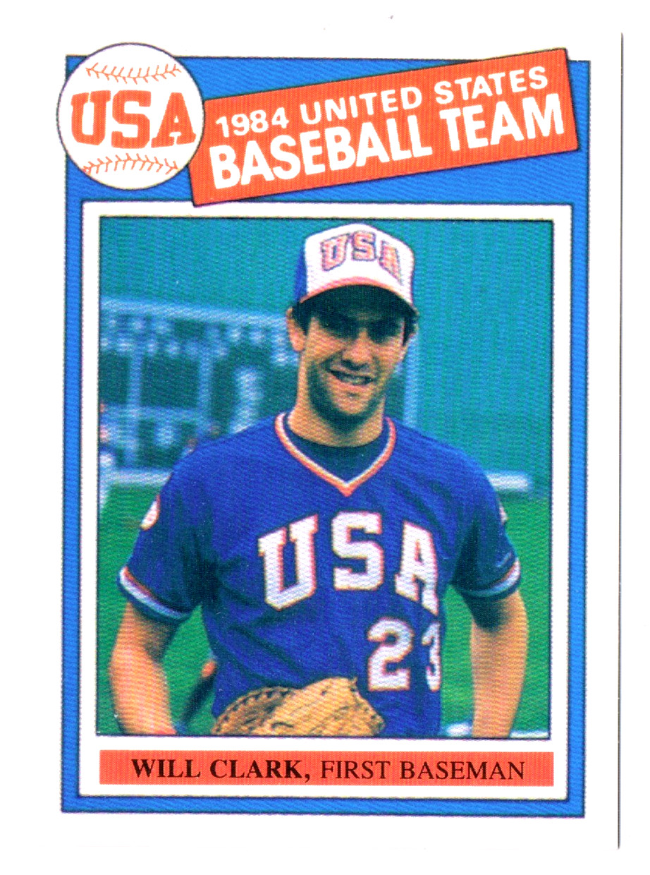 Will Clark 1984 United States USA Olympic Baseball Team Sponsor Rookie Card