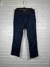 NYDJ Size 4 Straight Leg Dark Wash Stretch Jeans Made in USA Rory Gilmore