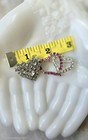 Vtg Jewelry Heart Brooch Pin Lot Double ❤️ Chatelaine AB, Clear Pink rhinestones — photo 7