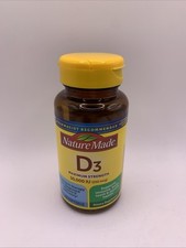Nature Made Vitamin D3 10000 IU Supplement Maximum Strength 60ct EXP 11/2026