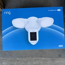 Ring Floodlight Cam Pro with 2K Video and Ring Vision - White - Brand New