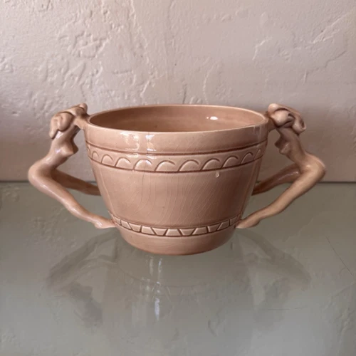 Dorothy Kindell Ceramic Pottery Ice Bucket Vintage 1950s Striptease Nude Ladies