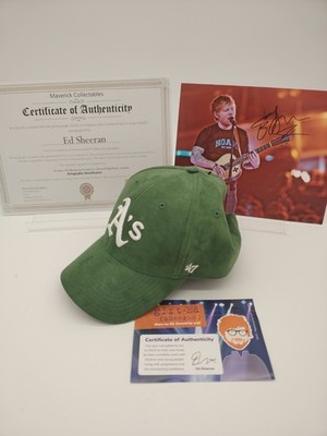 Ed Sheeran Gift Ed Suede Cap - Original Autograph With COA - Charity 10% RSPCA