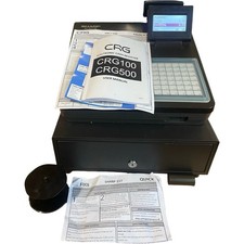 Sharp XE A217B Electronic Cash Register Till POS System With Drawer Box Manuals