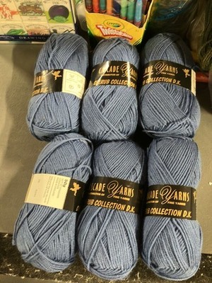6 Skeins Cascade Yarns Cherub Collection D.K. Yarn Blue