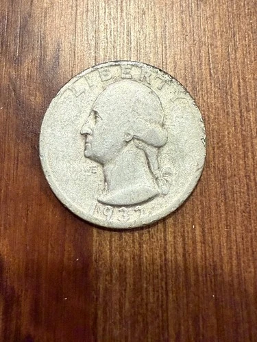 1932-S Key Date Washington Quarter Silver 25c — VG+/Fine Details — Scratch