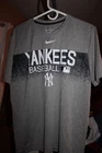 NIKE DRI FIT NEW YORK YANKEES T-Shirt MLB BASEBALL LARGE POLYESTER S/S