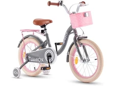 RoyalBaby Toddlers Kids Bike, 14 In Girls Bicycle with Basket and Training Wheel