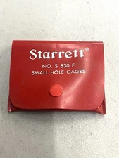 L. S. Starrett No. S 830 F Small Hole Gages Set (5) w/Pouch Machinist Tools 