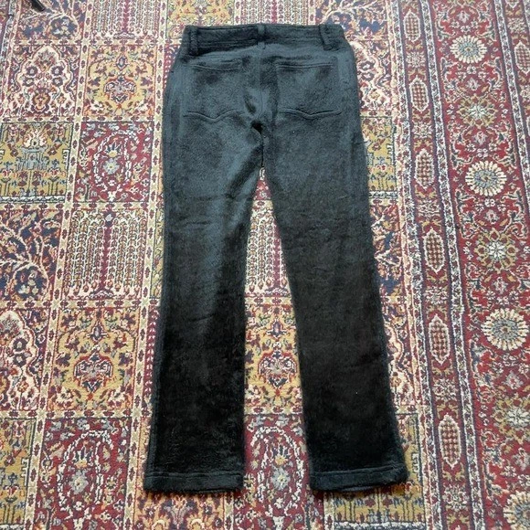 Vintage lip service fuzzy faux fur fleece black flared womens grunge pants 30 - Image 2 of 4