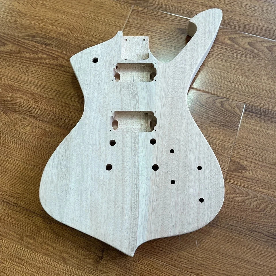 Kit de guitarra eléctrica hágalo usted mismo almacén de EE. UU. ibn hielo cuerpo de caoba envío rápido Foto 3 de 4