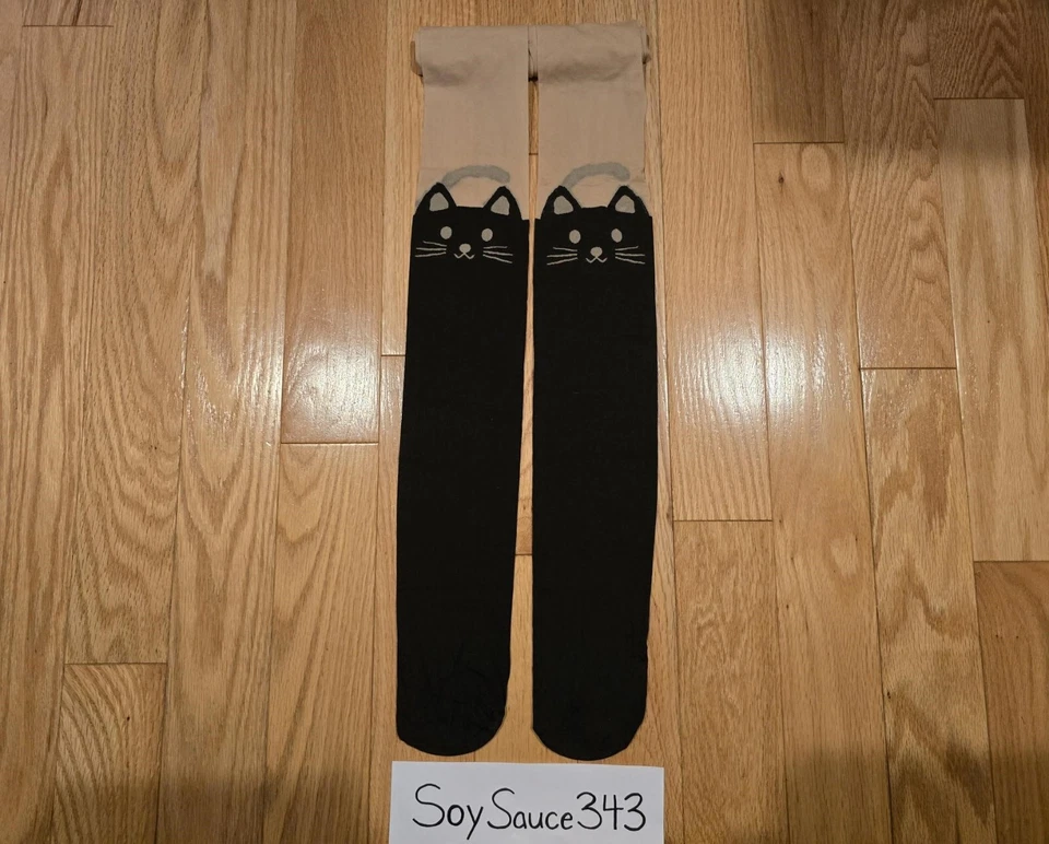 MUJER LINDO CARA GATO COLA PANTIMEDIAS TRANSPARENTES MEDIAS IMITACIÓN MUSLO MEDIAS ALTAS Foto 2 de 4