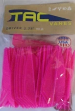 @NEW@ 36- TAC Vanes Driver 275! Pink 2.75" MADE IN THE USA