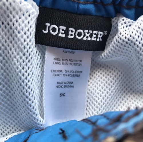 Joe Boxer Swim Trunks Mens Size Small Bathing Suit Shorts 8.5" Inseam Mesh Liner - Picture 2 of 10