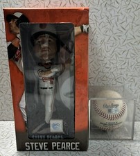 Steve Pearce (2008 WS All Star)  SGA Bobblehead & Game Used Ball With MLB HOLO