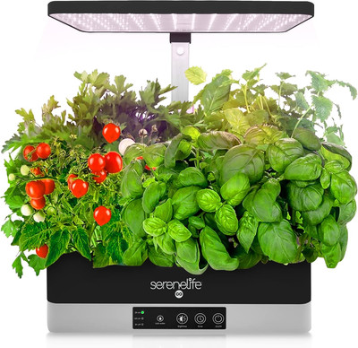 Hydroponic Herb Garden Kit, 6 Pods, Indoor Garden with Grow Light