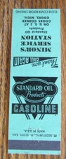 MINOR'S STANDARD GAS STATION 1940s MATCHBOOK MATCHCOVER: COOKS, MICHIGAN -E22