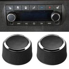 2x Rear Control Knobs Audio Radio For GMC Escalade Enclave Tahoe Chevrolet