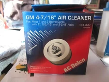 NOS GM AC DELCO 4-7/16 CHROME AIR CLEANER 141-320 NEW IN BOX
