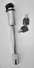 Trailer Hitch Lock Receiver Locking Pin Anti Theft 5/8" w 2 Keys Waterproof Cap
