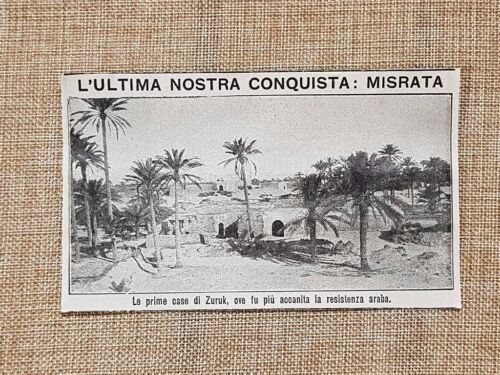 Misurata o Misrata nel 1912 Case di Zuruk Colonialismo Libia Tripolitania - Foto 1 di 1
