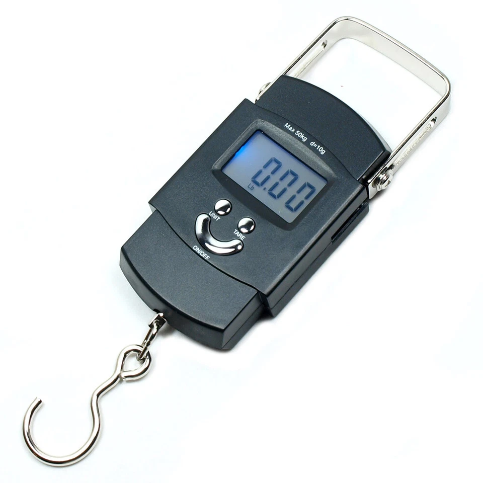Digital Hanging Scale 50KG 110lbs x 0.02lb Travel Luggage Scale Fishing Scale - Image 1 of 4