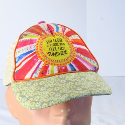 Natural Life Stay Close To People Who Feel Like Sunshine Rainbow Hat Cap Snapbac - Picture 1 of 8